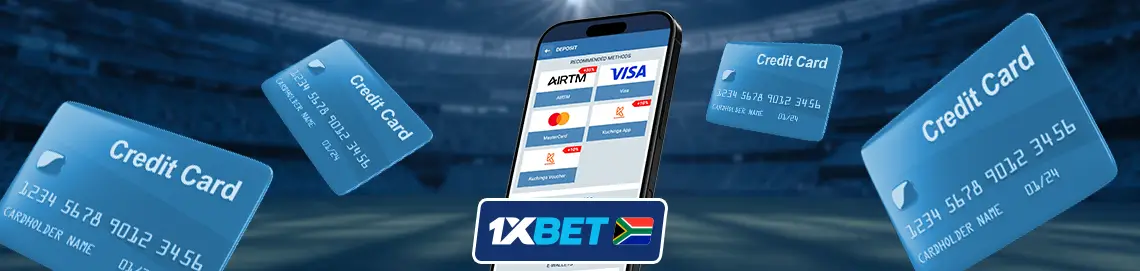 1xBet deposit methods South Africa banner