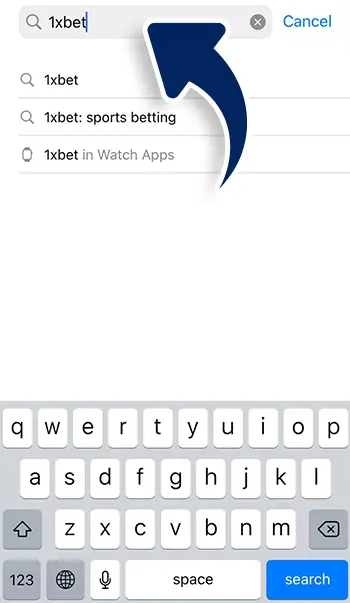 Step 8 - Search for 1xBet app in App Store