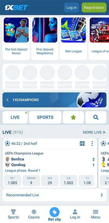Step 1 - Go to the 1xBet website or download the app