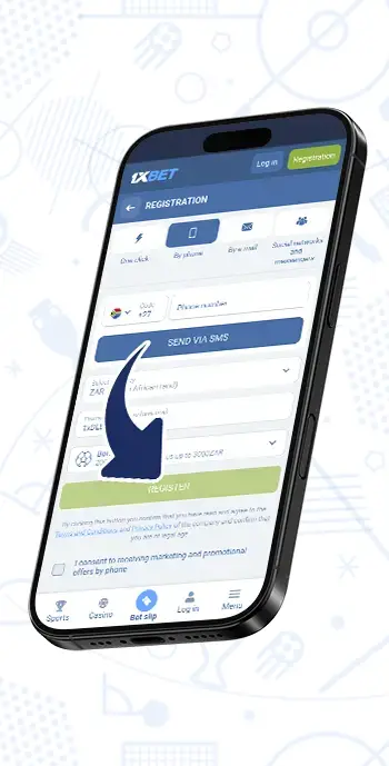 Tap Register to Finalize 1xBet Registration